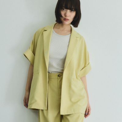 ＜VICKY（Women）＞タンブラーオックスハーフスリーブジャケット≪手洗い可能≫