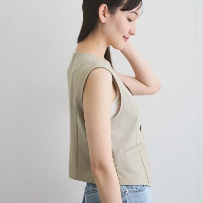 リネンライクジレ≪セットアップ対応／手洗い可能≫