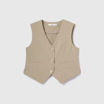 リネンライクジレ≪セットアップ対応／手洗い可能≫
