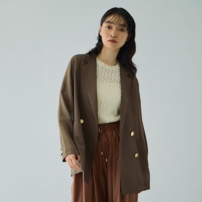 ＜VICKY（Women）＞【追加生産】メッシュダブルテーラージャケット≪手洗い可能≫