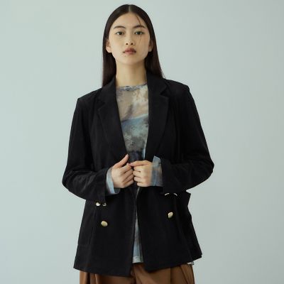 ＜VICKY（Women）＞シアーベロアダブルテーラージャケット