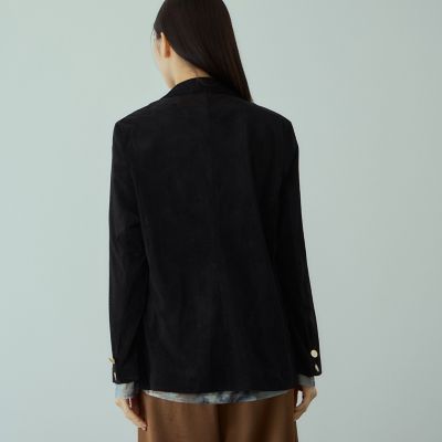 ユキトリイインターナショナル プリーツ ベロア テーラードジャケット 38 シアーベロアダブルテーラージャケット | VICKY（Women）/ビッキー