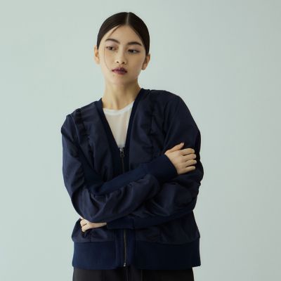 ＜VICKY（Women）＞ミラノリブギャザーＺＩＰブルゾン