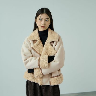 ＜VICKY（Women）＞フェイクムートンボアブルゾン