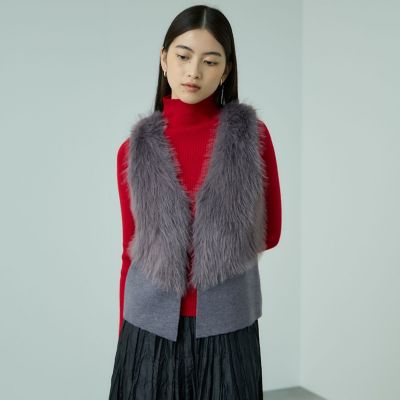 フロントフェイクファーニットベスト | VICKY（Women）/ビッキー