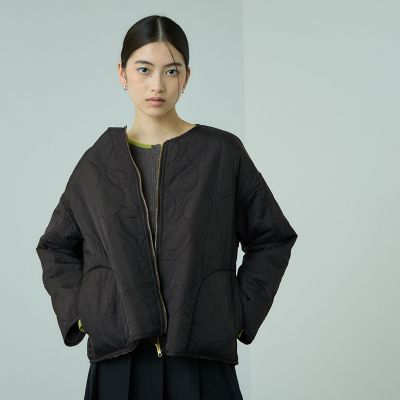 MimiWCJひょうたんキルトリバーシブルジャケット ブラック ひょうたんキルトリバーシブルZIPジャケット | VICKY（Women