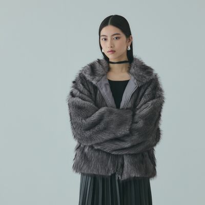 美品 大きいサイズ48 トゥービーシック フェイクファージャケット