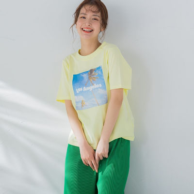 畔勝遥さんコラボ商品】Ｐａｌｍ ｔｒｅｅフォトプリントＴシャツ