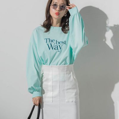 ＜VICKY（Women）＞【大人カジュアル】刺繍ロンＴ《洗濯機で洗える》