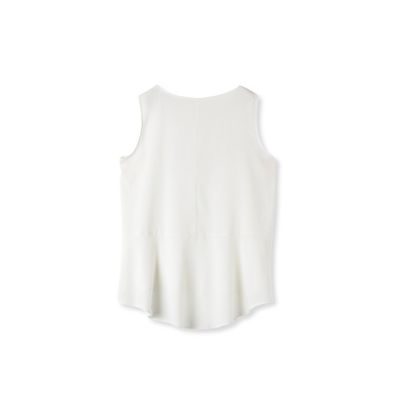 【セットでお得！アンサンブル】サイドスリットＴシャツ＋ペプラムタンク≪洗濯機で洗える≫