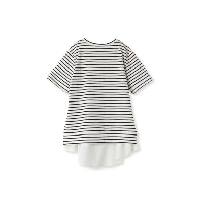 【セットでお得！アンサンブル】サイドスリットＴシャツ＋ペプラムタンク≪洗濯機で洗える≫