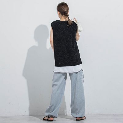【セットアップ対応】ラメＶタンクトップ≪手洗い可能≫