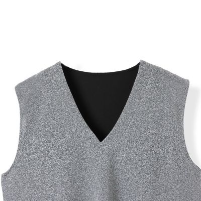 【セットアップ対応】ラメＶタンクトップ≪手洗い可能≫