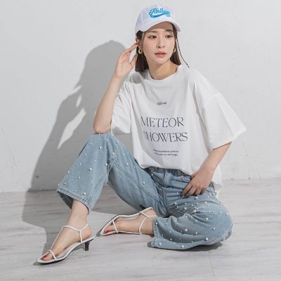 【ロゴＴシャツ】オーバーサイズＴシャツ≪洗濯機で洗える≫
