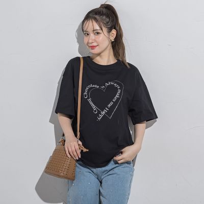 ハートプリントＴシャツ≪手洗い可能≫
