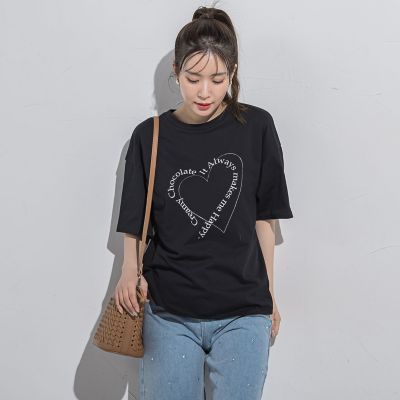 ハートプリントＴシャツ≪手洗い可能≫