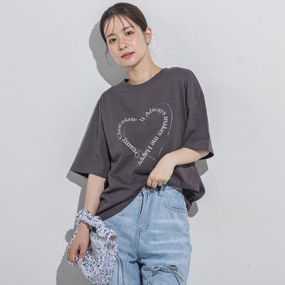 ハートプリントＴシャツ≪手洗い可能≫