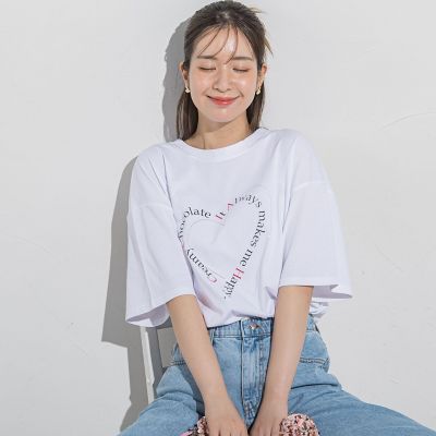 ハートプリントＴシャツ≪手洗い可能≫