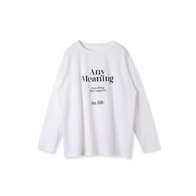 ロゴプリントオーバーサイズロンＴ≪洗濯機で洗える≫