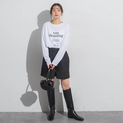 ロゴプリントオーバーサイズロンＴ≪洗濯機で洗える≫