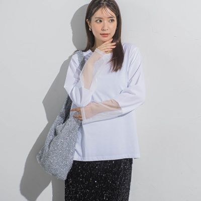袖シアードッキングロンＴ≪手洗い可能≫