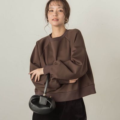 裏起毛ラグランプルオーバー≪セットアップ対応／手洗い可能≫