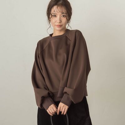裏起毛ラグランプルオーバー≪セットアップ対応／手洗い可能≫