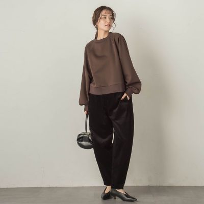 裏起毛ラグランプルオーバー≪セットアップ対応／手洗い可能≫