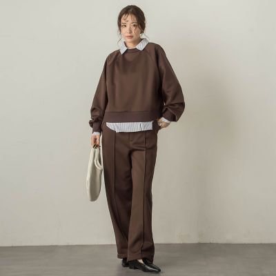 裏起毛ラグランプルオーバー≪セットアップ対応／手洗い可能≫