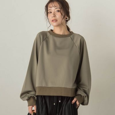 裏起毛ラグランプルオーバー≪セットアップ対応／手洗い可能≫
