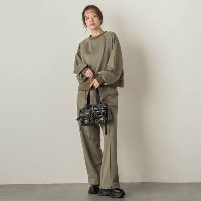裏起毛ラグランプルオーバー≪セットアップ対応／手洗い可能≫