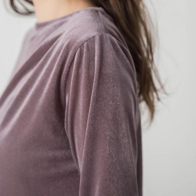 ニュアンスベロアアシメタックカットソー≪手洗い可能≫