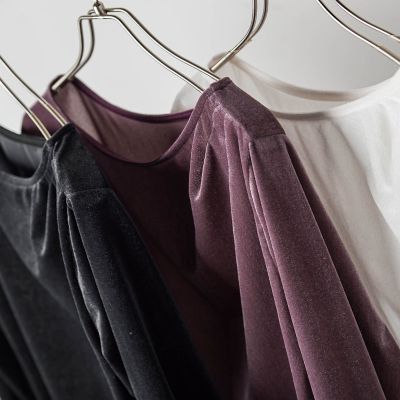 ニュアンスベロアアシメタックカットソー≪手洗い可能≫