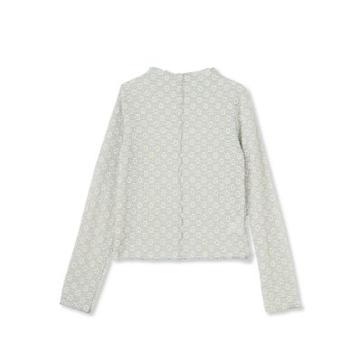 花柄ジャガードレーストップス≪手洗い可能≫ | VICKY (Women