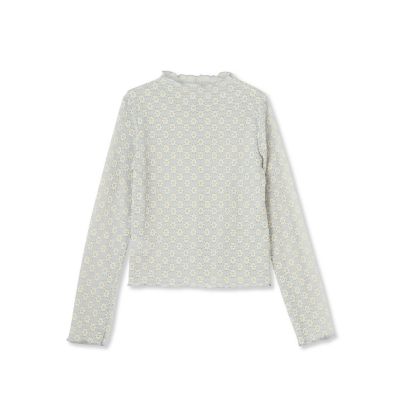 花柄ジャガードレーストップス≪手洗い可能≫ | VICKY (Women