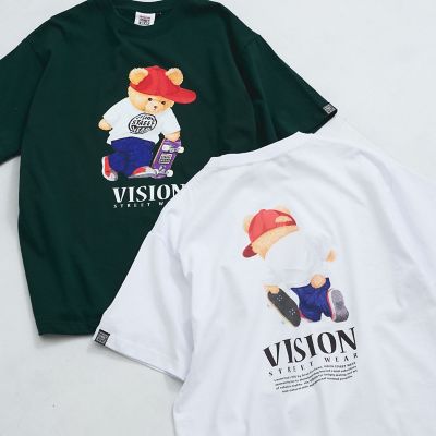 【ＶＩＳＩＯＮ　ＳＴＲＥＥＴ　ＷＥＡＲ】テディーベアＴシャツ≪洗濯機で洗える≫