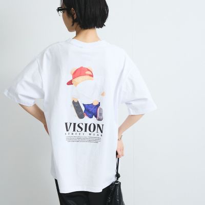 【ＶＩＳＩＯＮ　ＳＴＲＥＥＴ　ＷＥＡＲ】テディーベアＴシャツ≪洗濯機で洗える≫