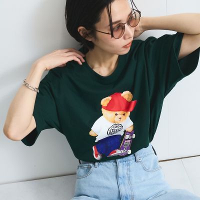 【ＶＩＳＩＯＮ　ＳＴＲＥＥＴ　ＷＥＡＲ】テディーベアＴシャツ≪洗濯機で洗える≫