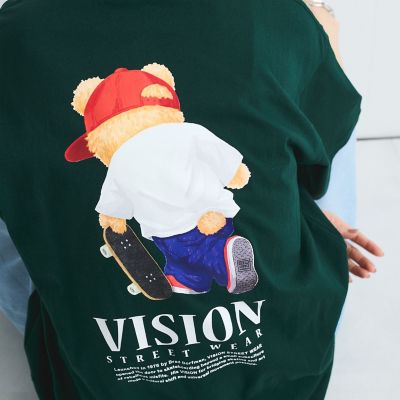 【ＶＩＳＩＯＮ　ＳＴＲＥＥＴ　ＷＥＡＲ】テディーベアＴシャツ≪洗濯機で洗える≫