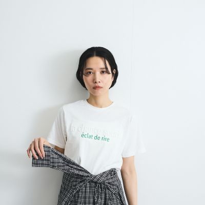 エンボスプリントＴシャツ≪手洗い可能≫