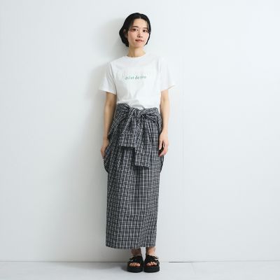 エンボスプリントＴシャツ≪手洗い可能≫