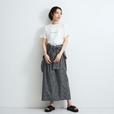 エンボスプリントＴシャツ≪手洗い可能≫