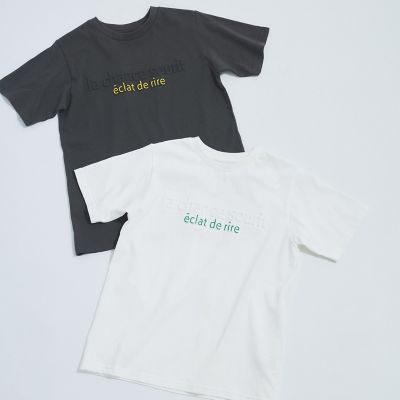 エンボスプリントＴシャツ≪手洗い可能≫