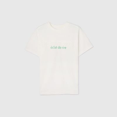 エンボスプリントＴシャツ≪手洗い可能≫