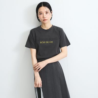 エンボスプリントＴシャツ≪手洗い可能≫