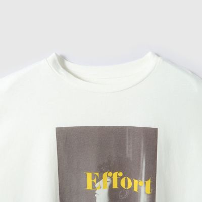 配色フォトプリントＴシャツ≪手洗い可能≫