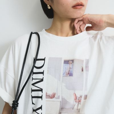 配色フォトプリントＴシャツ≪手洗い可能≫