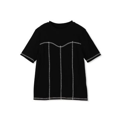 カットリブハイショクステッチＴシャツ≪手洗い可能≫