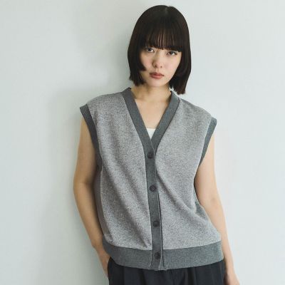 【SALE】VICKY（Women）/ビッキー ラメ裏毛マエアキベスト&#8810;手洗い可能&#8811; 13ライトグレー トップス【三越伊勢丹/公式】