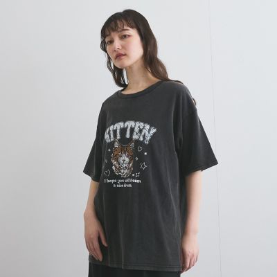 ヴィンテージ加工プリントＴシャツ≪洗濯機で洗える≫